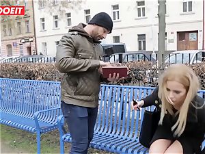 LETSDOEIT - steamy blond Tricked Into fuck-fest By Czech man