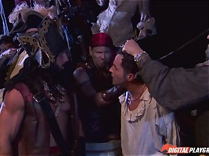 Pirate slips his huge cock into luxurious blondie Jesse Jane
