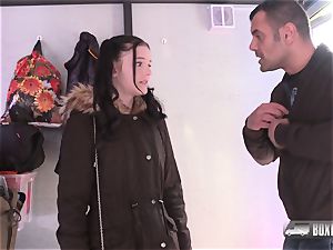 cute schoolgirl Anie Darling enjoys fuck-a-thon in public